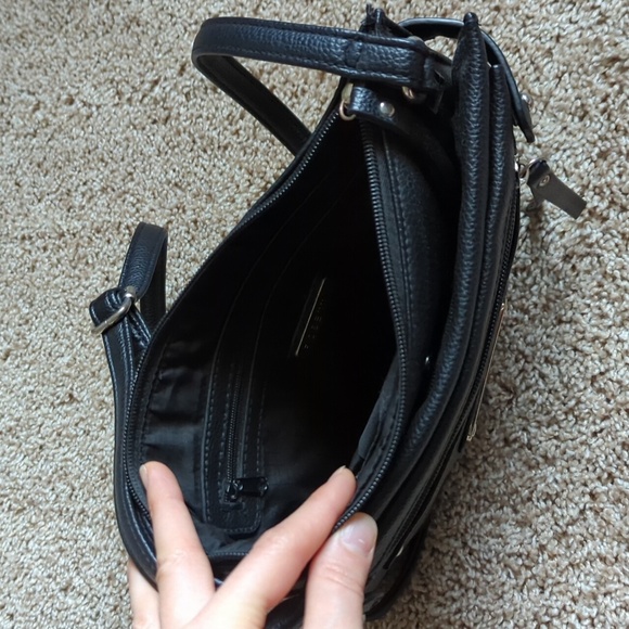 Rosetti Black Vegan Leather Cross Body Bag - Picture 3 of 8